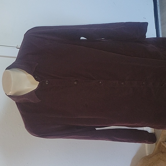 J JILL Courderoy Shift Dress Burgundy L Fall Cottagecore Contemporary Winter - Picture 3 of 7